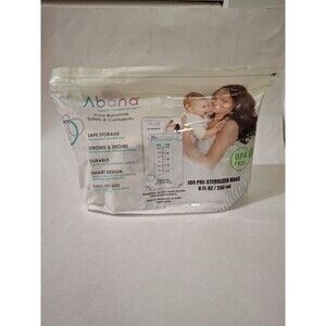ABANA Store Breastmilk Storage 100 Pre- Sterilized Bags 8 FL OZ (240Ml)